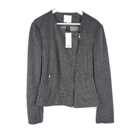 Catherine Malandrino Jackets & Blazers - Runway Style Gray Edgy Plus-Size Bomber Jacket